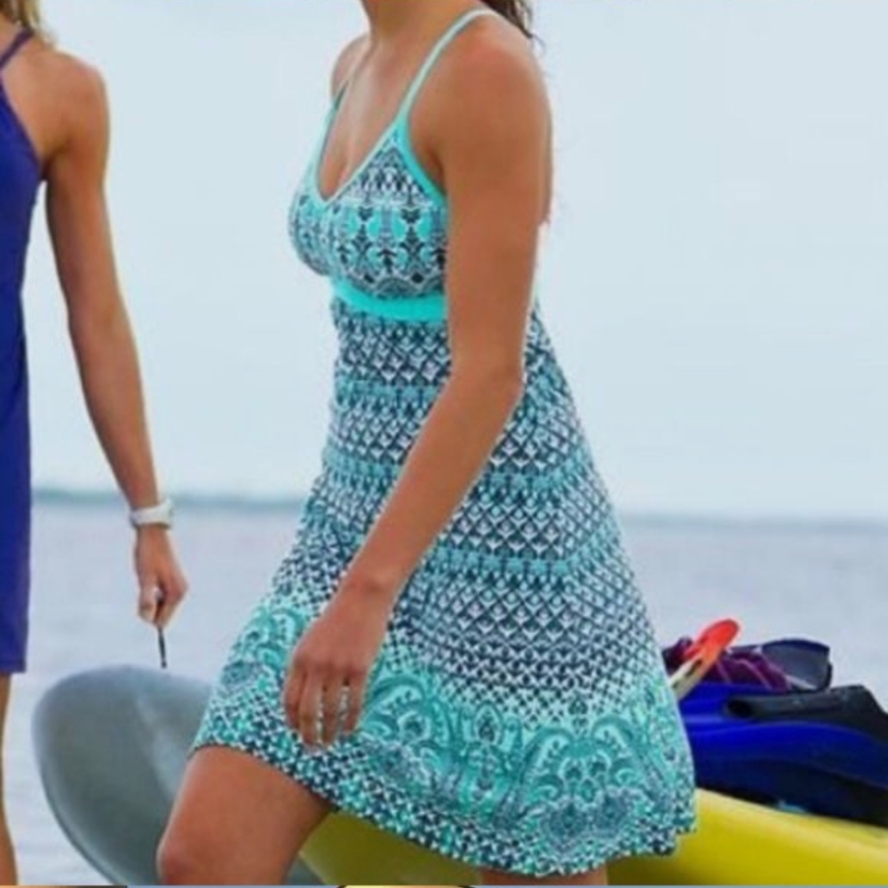 NWOT ATHLETA (CRANBERRY) SHOREBREAK SWIM DRESS - Picture 2 of 8